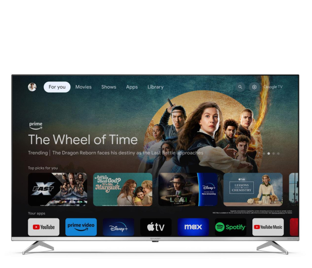 Sharp 55GP6265E 55" QLED 4K Google TV Dolby Vision Dolby Atmos - 1246462 - zdjęcie 2